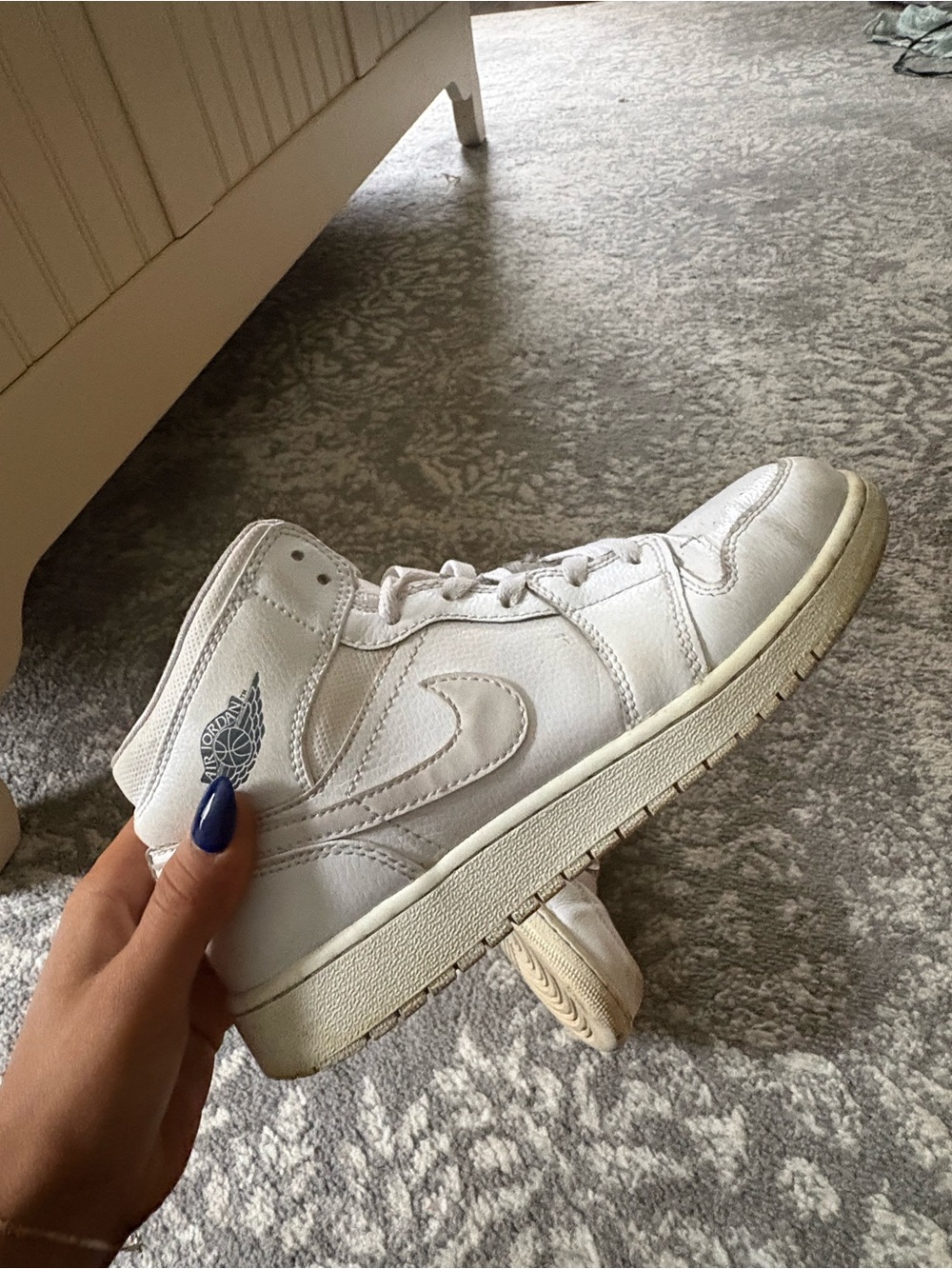 Nike White High-Top Leather Sneakers - Women's